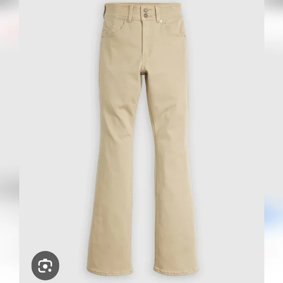 Levi's 726 Beige Flare Jeans High Rise NWT 30" X 32" - Picture 5 of 7